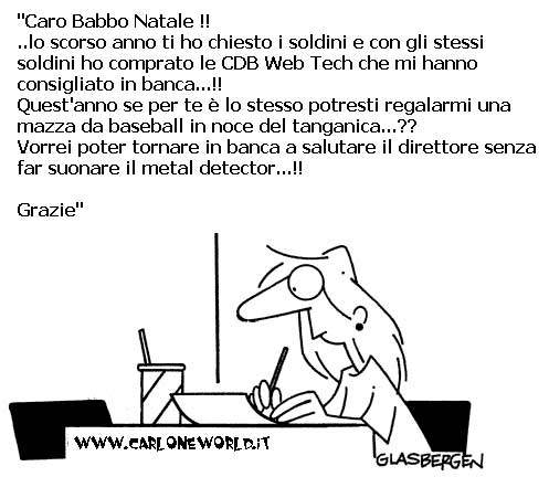 Frasi Babbo Natale Divertenti.Vignetta Divertente Letterina A Babbo Natale