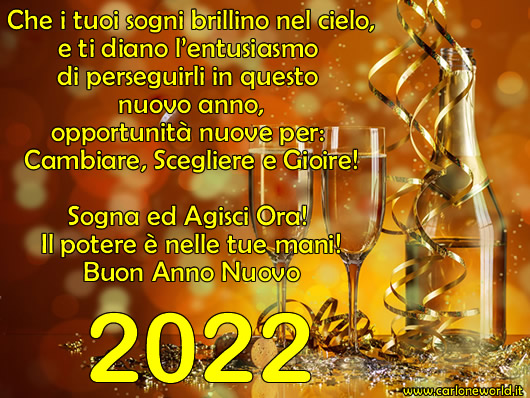 Immagine buon Anno: Buon 2022 con frase di Auguri